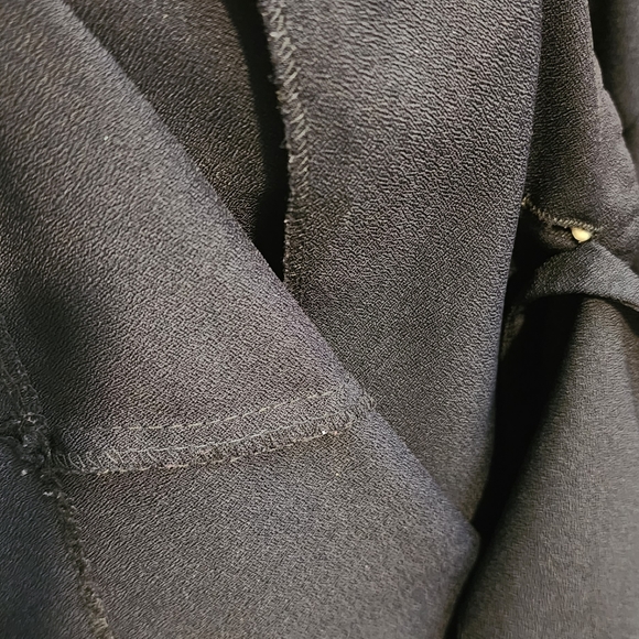 Vintage Petite Jazz Pearl Button Down Black Dress Size 6 - Picture 5 of 10